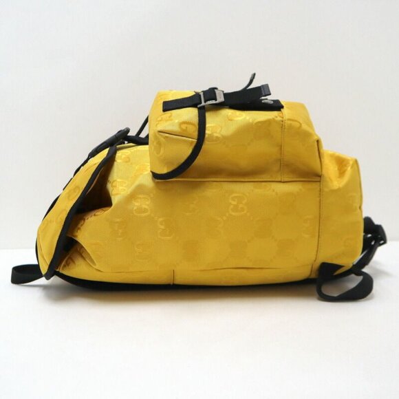Gucci Off the Grid Backpack Yellow Black Nylon Leather Yellow main image 7